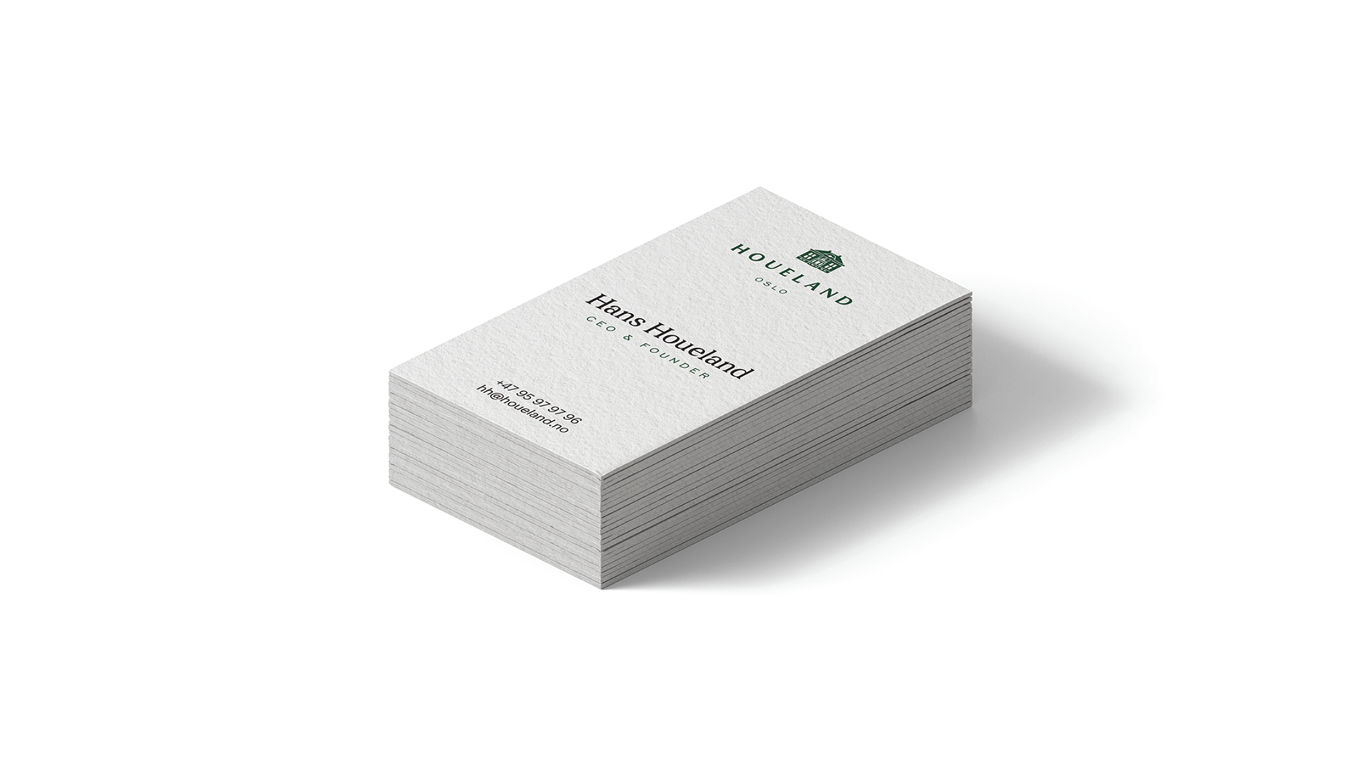 Houeland — textured business cards for Hans Houeland