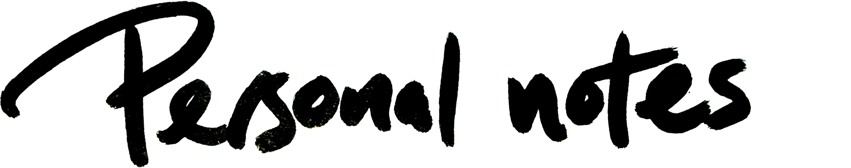 Personal notes